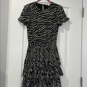 Michael Kors animal print ruffle dress size XXS